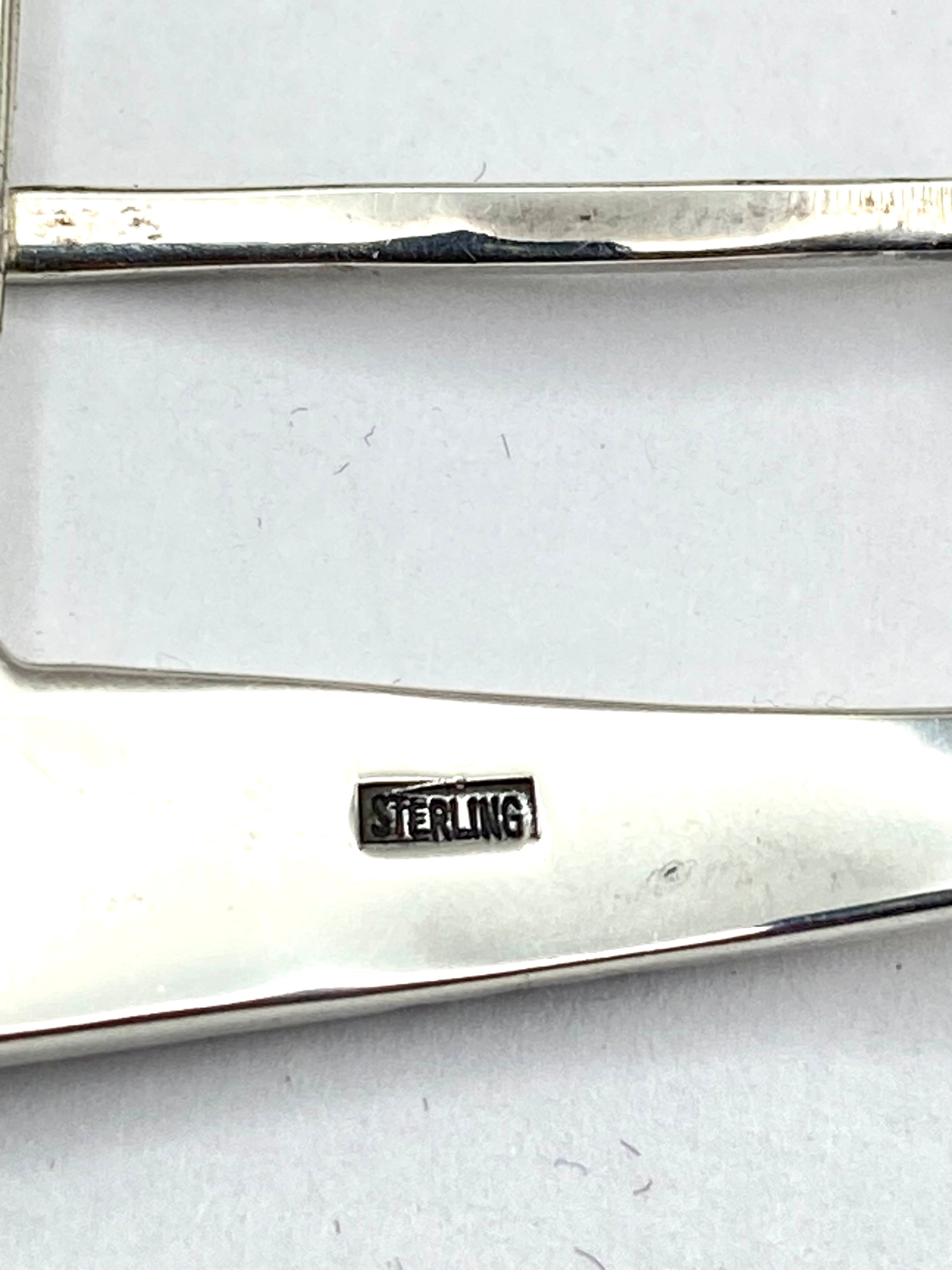 VTG 4-Piece Sterling Silver Ranger Belt Buckle Set Heavy Gage Navajo R. Henry