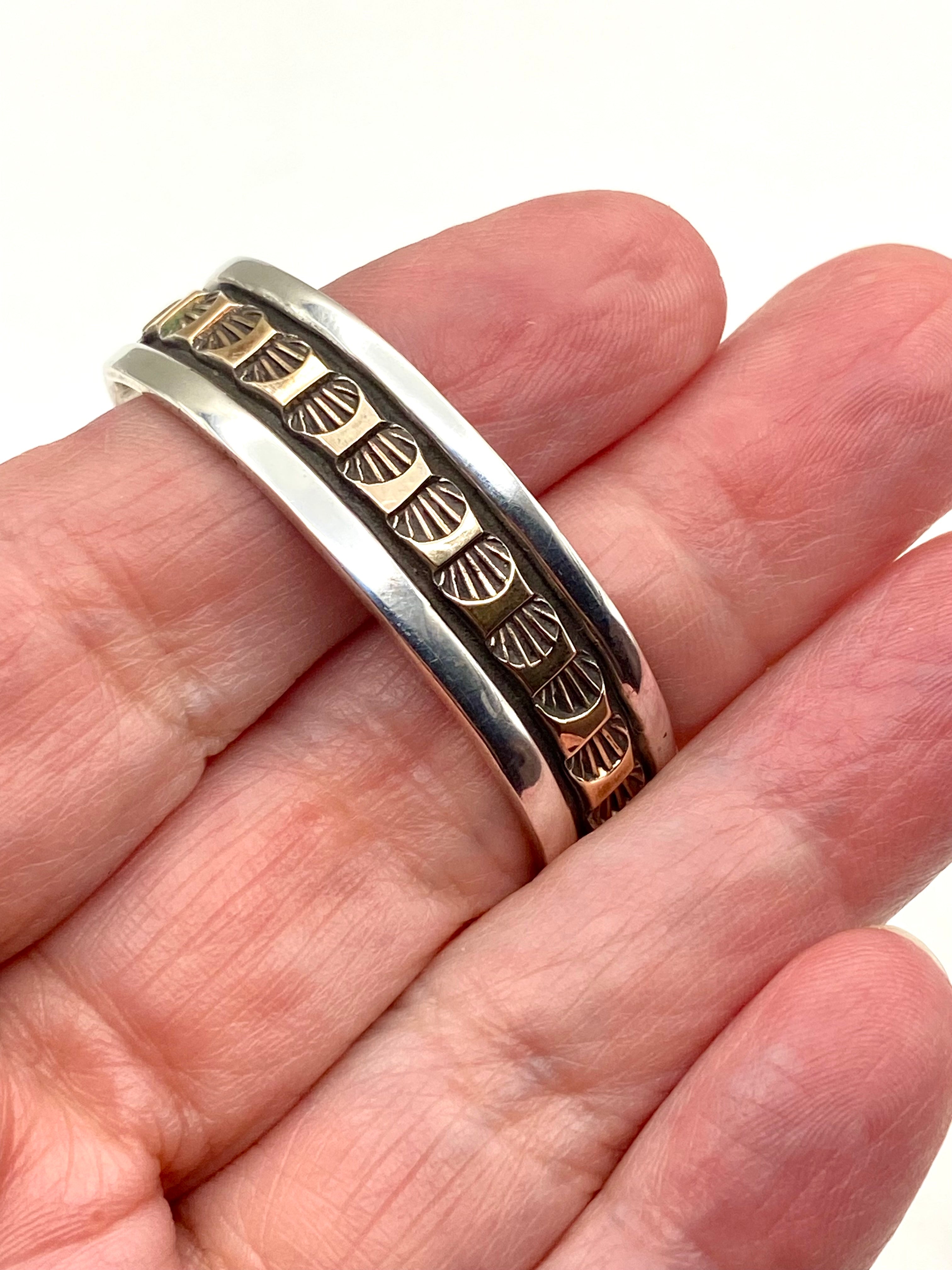 VTG Sterling Baby Bracelet Petite 12K Gold Filled Heavy Gage Native American