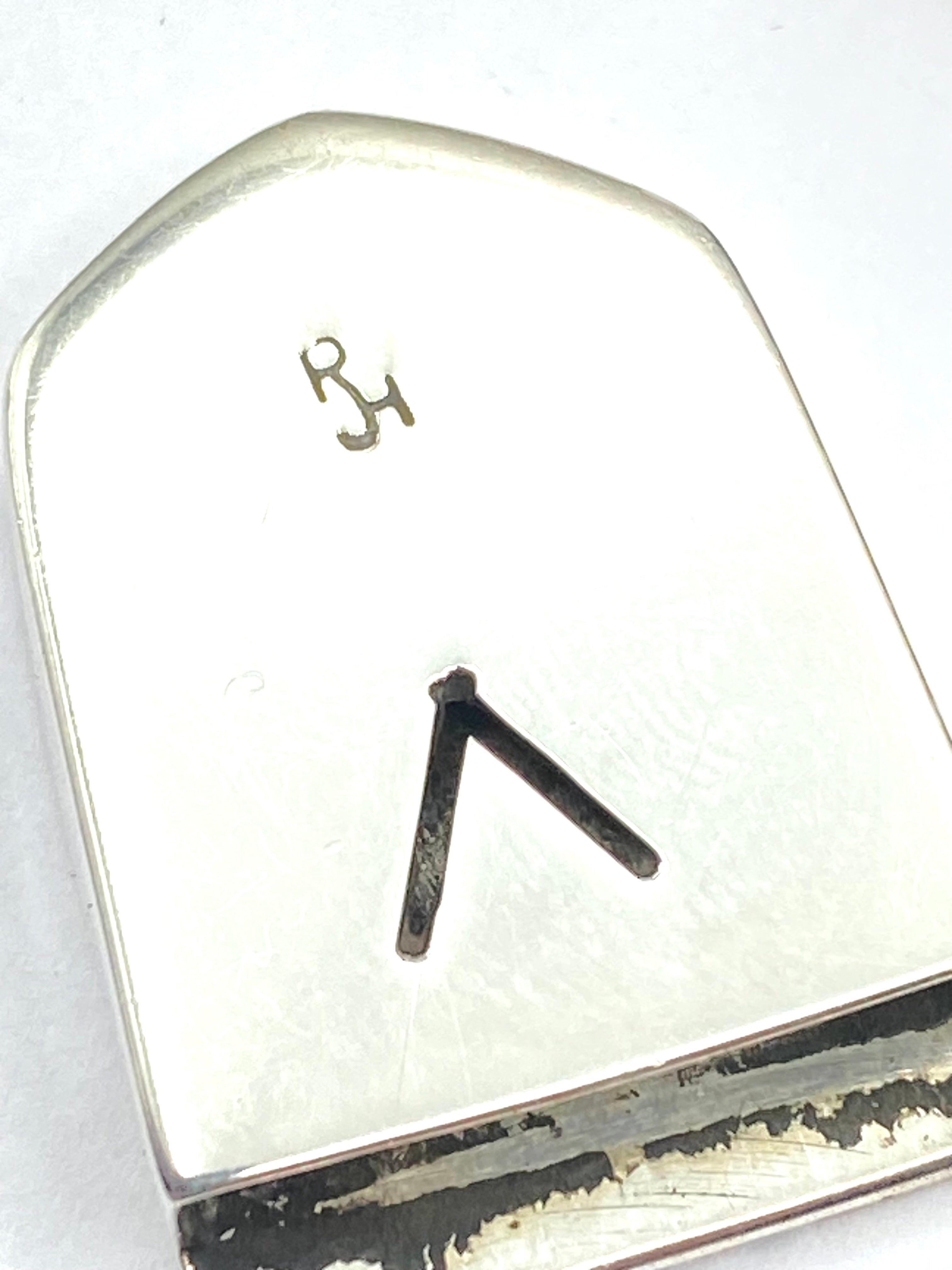 VTG 4-Piece Sterling Silver Ranger Belt Buckle Set Heavy Gage Navajo R. Henry