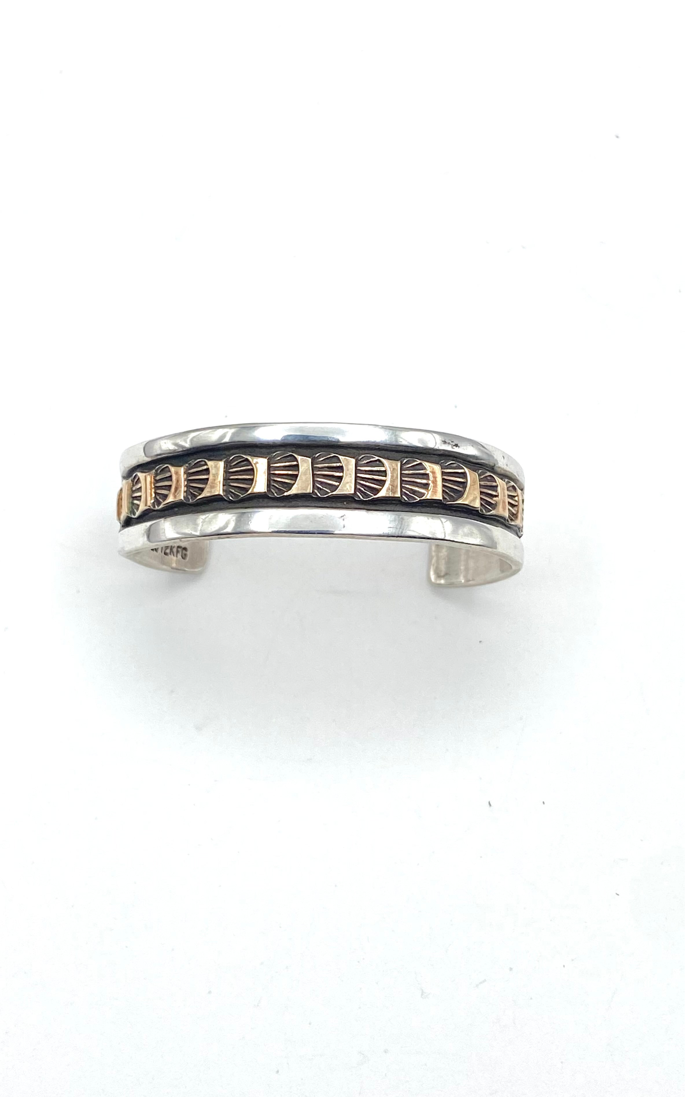 VTG Sterling Baby Bracelet Petite 12K Gold Filled Heavy Gage Native American