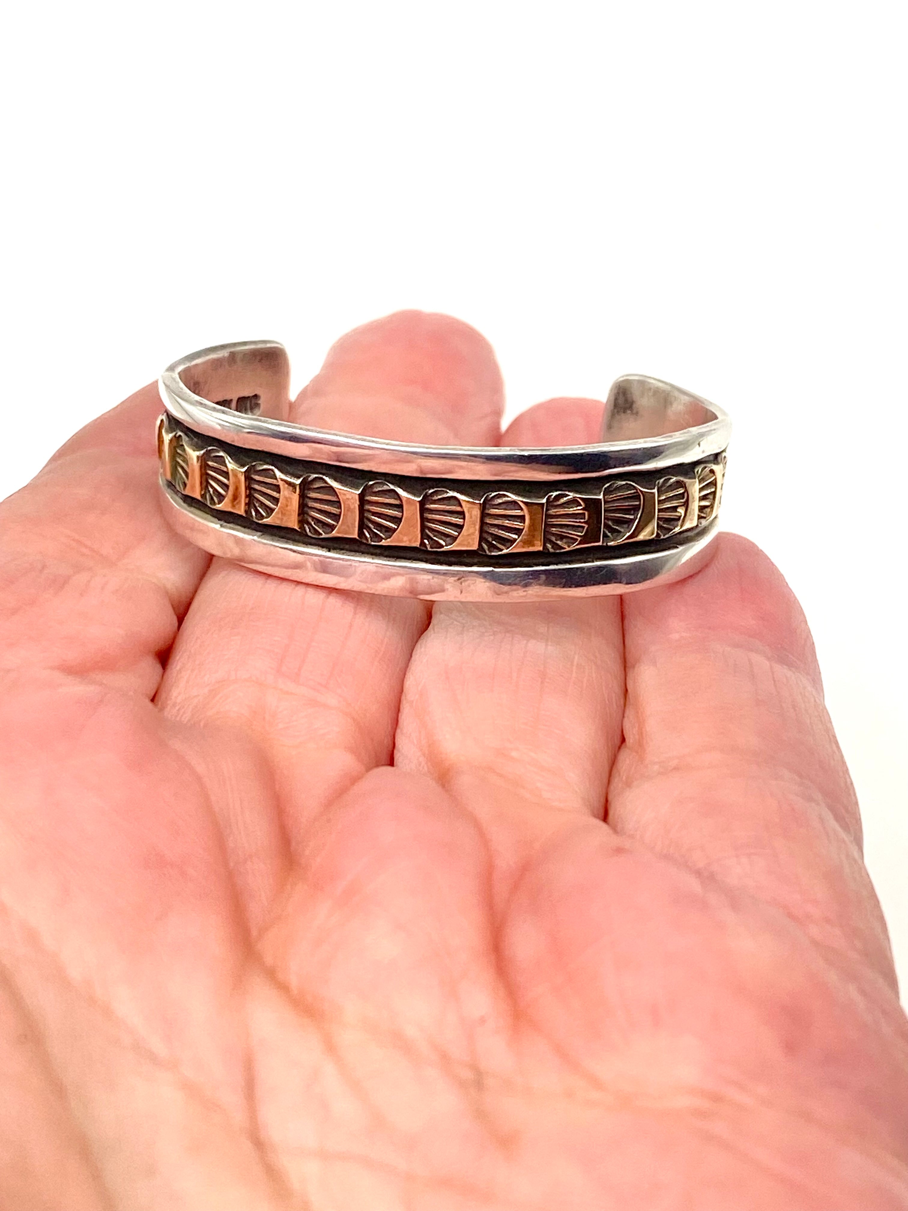 VTG Sterling Baby Bracelet Petite 12K Gold Filled Heavy Gage Native American