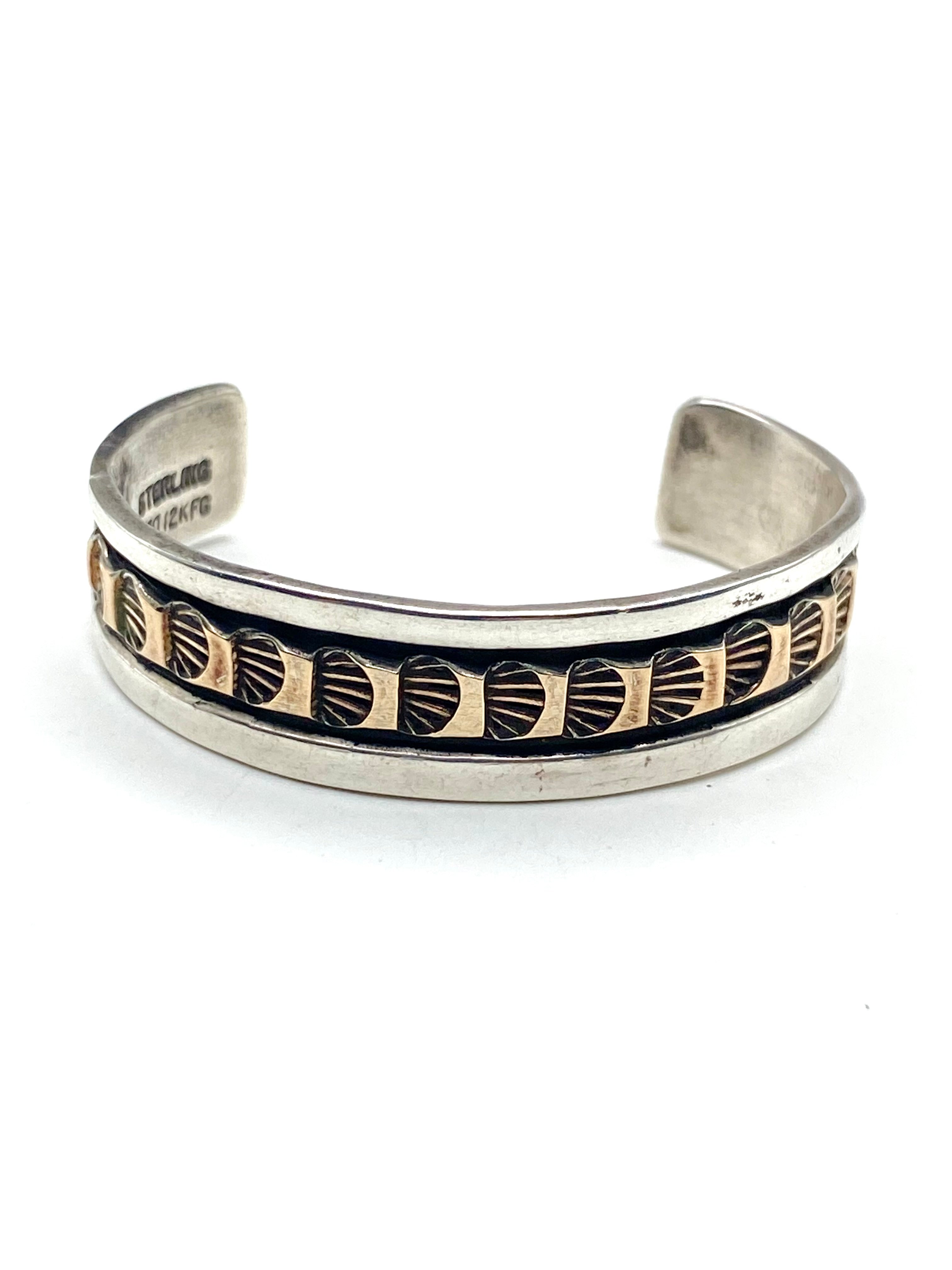 VTG Sterling Baby Bracelet Petite 12K Gold Filled Heavy Gage Native American