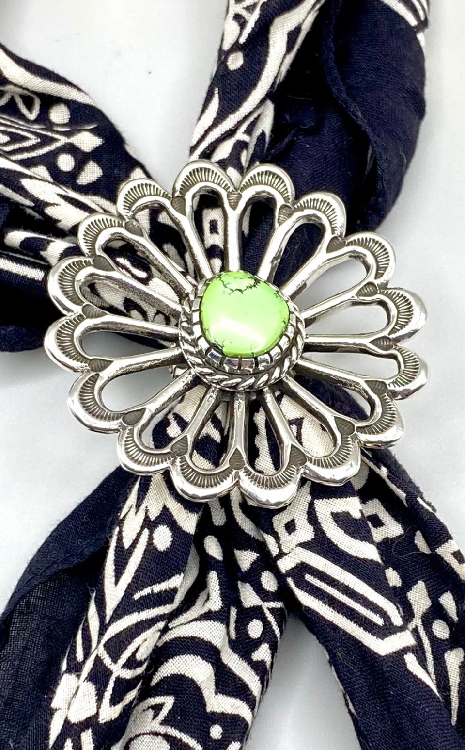 Huge Sterling Sand Cast Ring Size 8 Green Turquoise Daniel John Navajo New