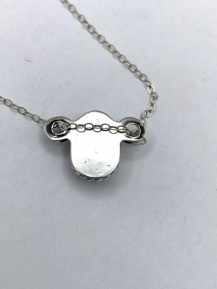 Bisbee Turquoise Petite Pendant Sterling Silver Chain Southwest Native American