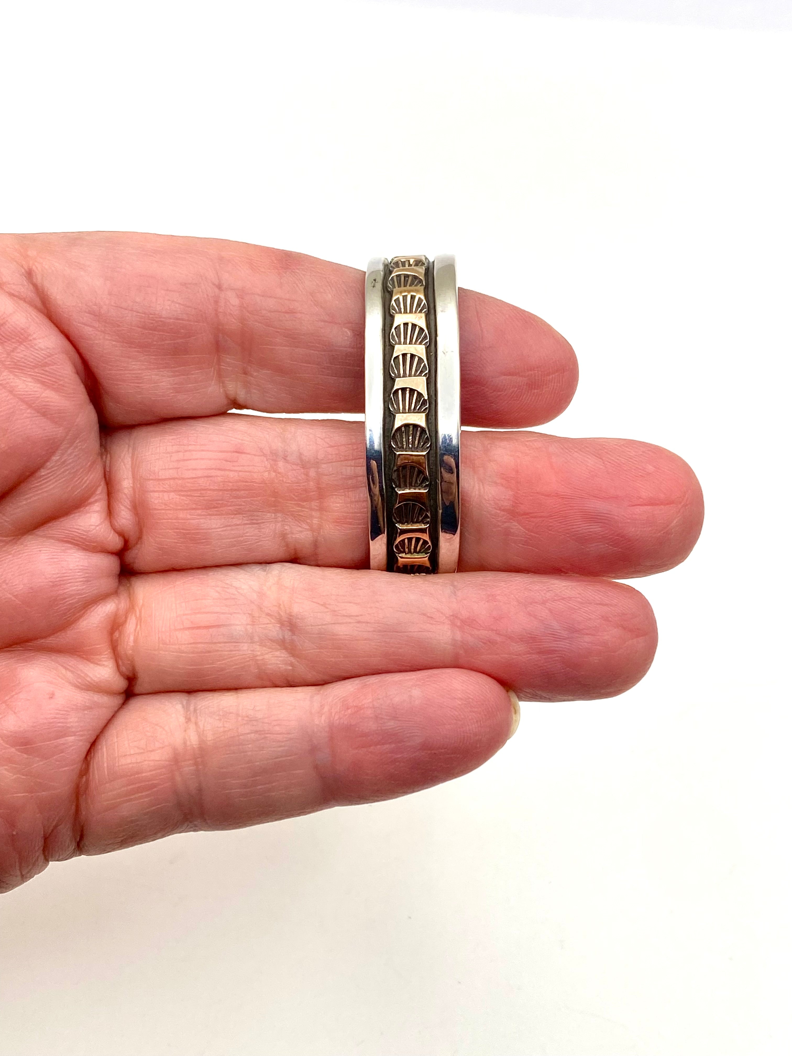 VTG Sterling Baby Bracelet Petite 12K Gold Filled Heavy Gage Native American