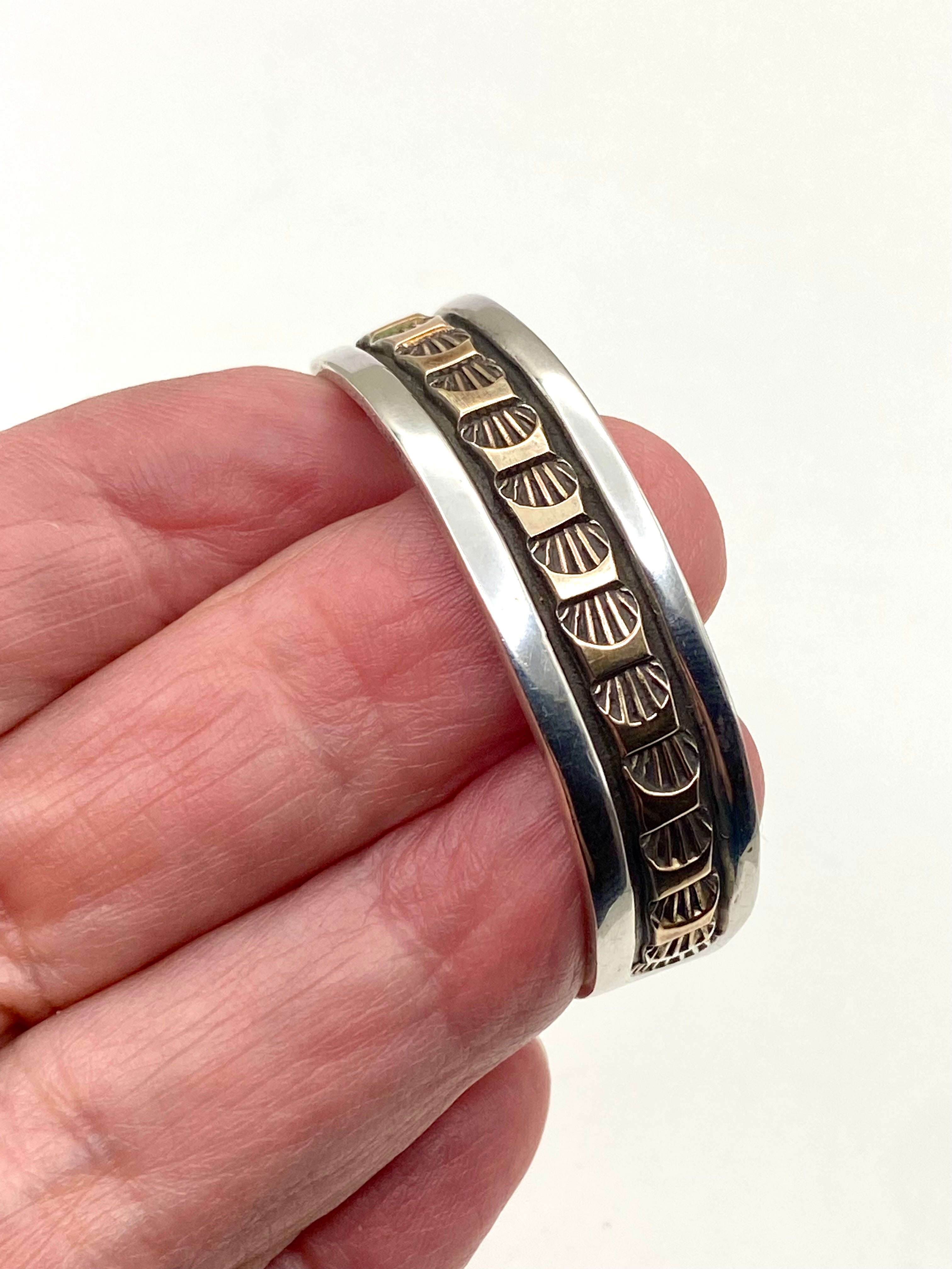 VTG Sterling Baby Bracelet Petite 12K Gold Filled Heavy Gage Native American